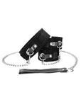 Shots Ouch Black & White Velcro Collar W-leash & Hand Cuffs - Black - Realvibes