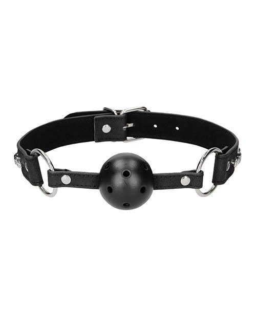 Shots Ouch Diamond Breathable Ball Gag - Black - Realvibes