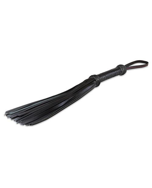 Sultra 16" Lambskin Twill Weave Grip Flogger - Black - Realvibes
