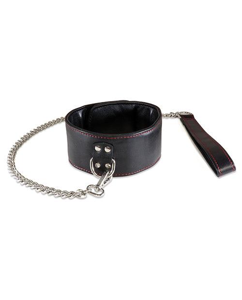 Sultra Lambskin 2 1-2" Collar W-24" Chain - Black - Realvibes