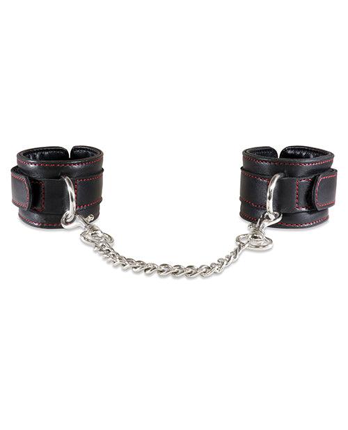 Sultra Lambskin Handcuffs W-5 1-2" Chain - Black - Realvibes