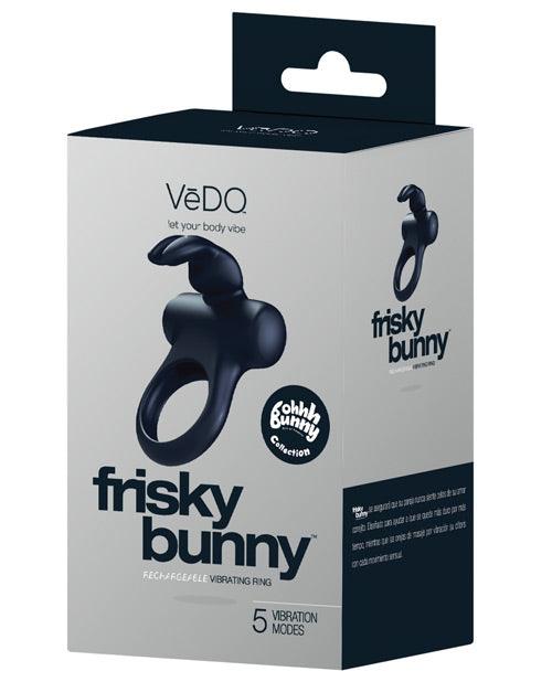 Vedo Frisky Bunny Rechargeable Vibrating Ring - Black Pearl - Realvibes