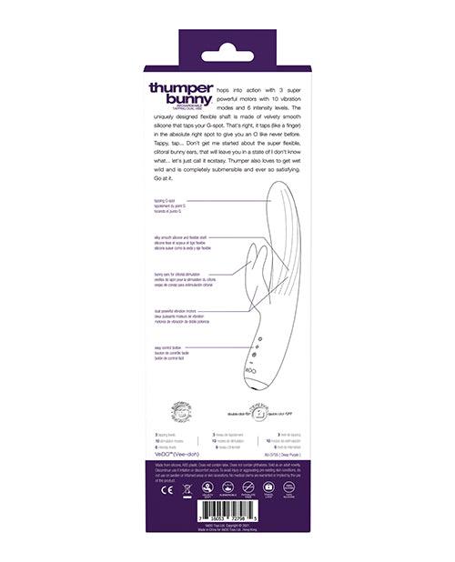Vedo Thumper Bunny Rechargeable Dual Vibe  Back of Box