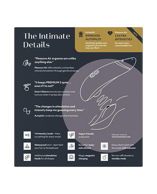 Womanizer Premium 2 Back of Box